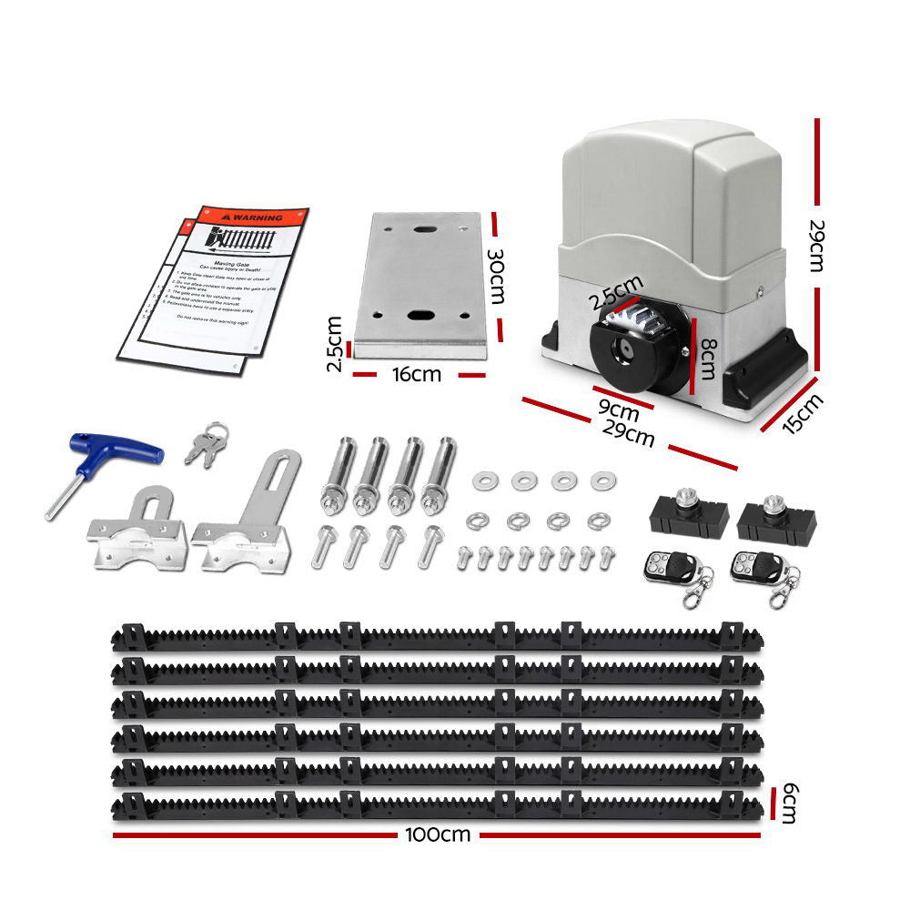 LockMaster 1200KG 6M Electric Sliding Gate Opener