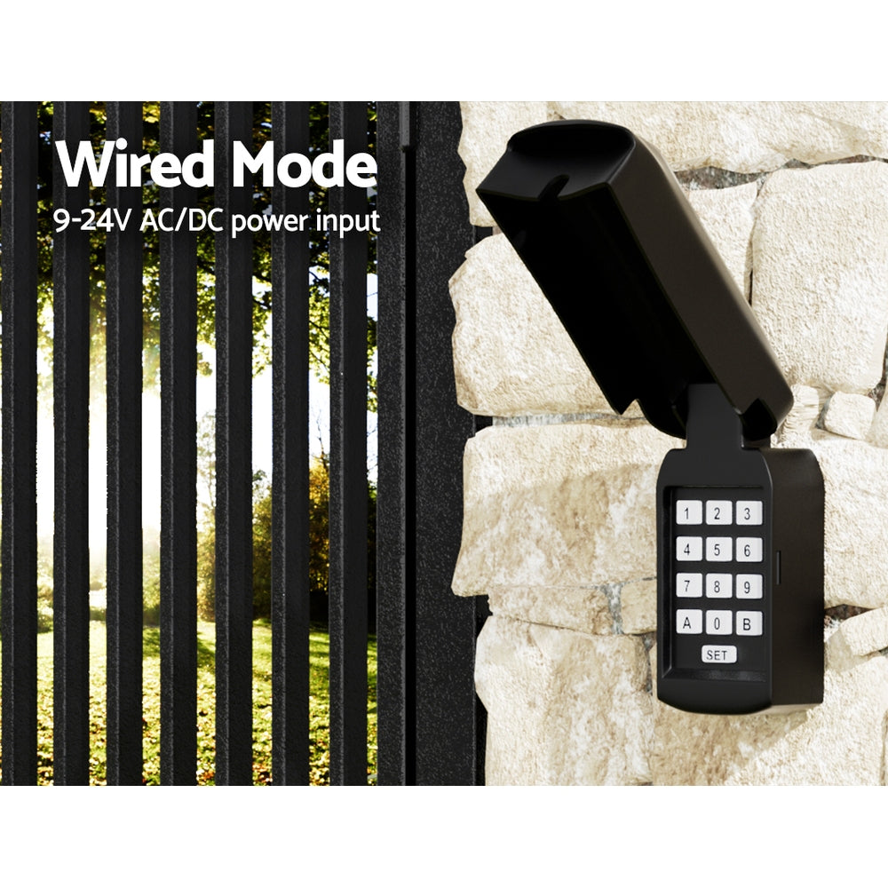 Lockmaster Universal Wireless Wired Keypad Security Control Black