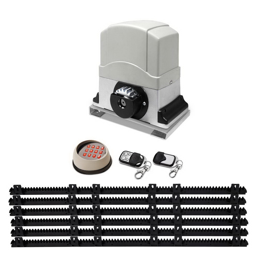 Lockmaster 6M Automatic Sliding Gate Opener Kit Keypad 1200KG
