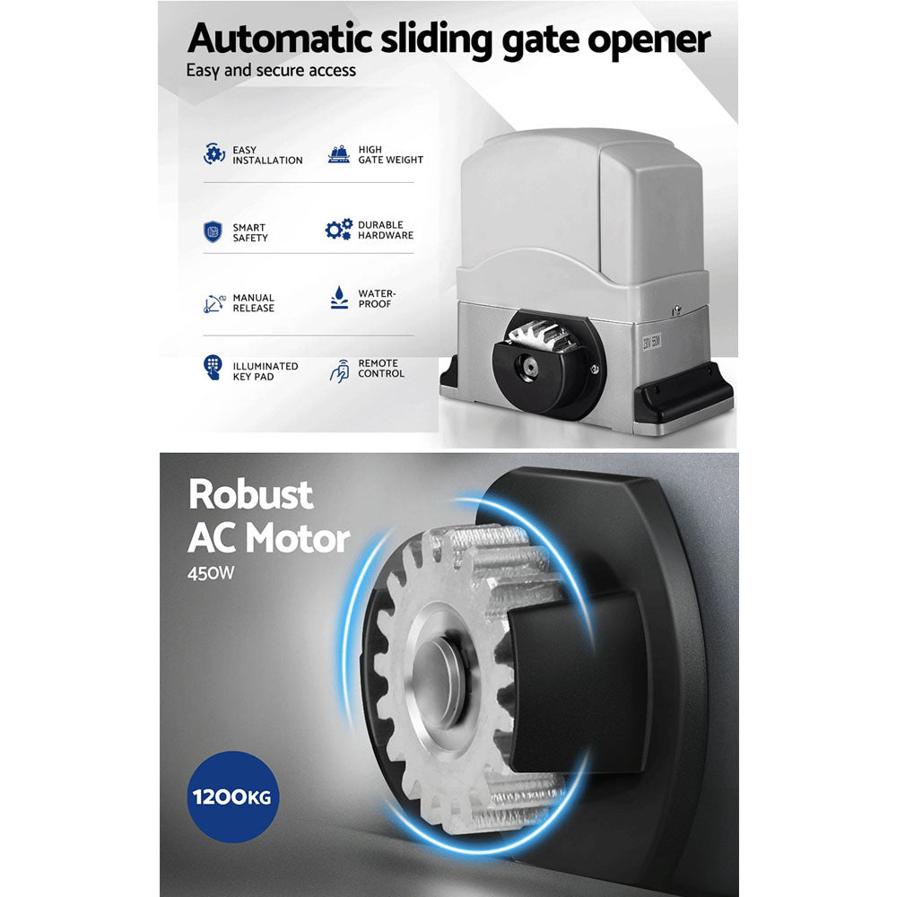 LockMaster 1200KG 4M Electric Sliding Gate Opener