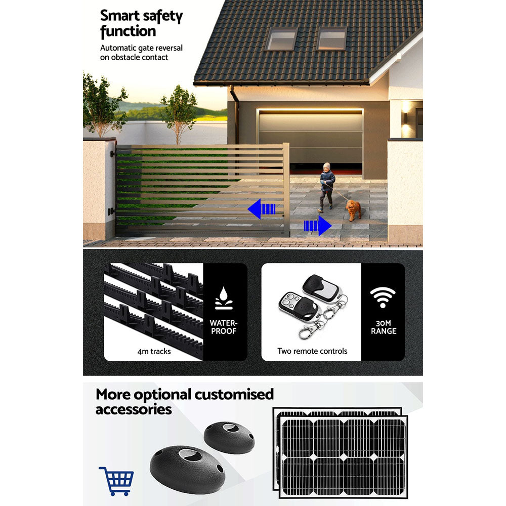 LockMaster 1200KG 4M Electric Sliding Gate Opener