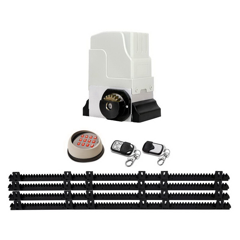 LockMaster 4M 1800KG Automatic Sliding Gate Opener Kit Keypad