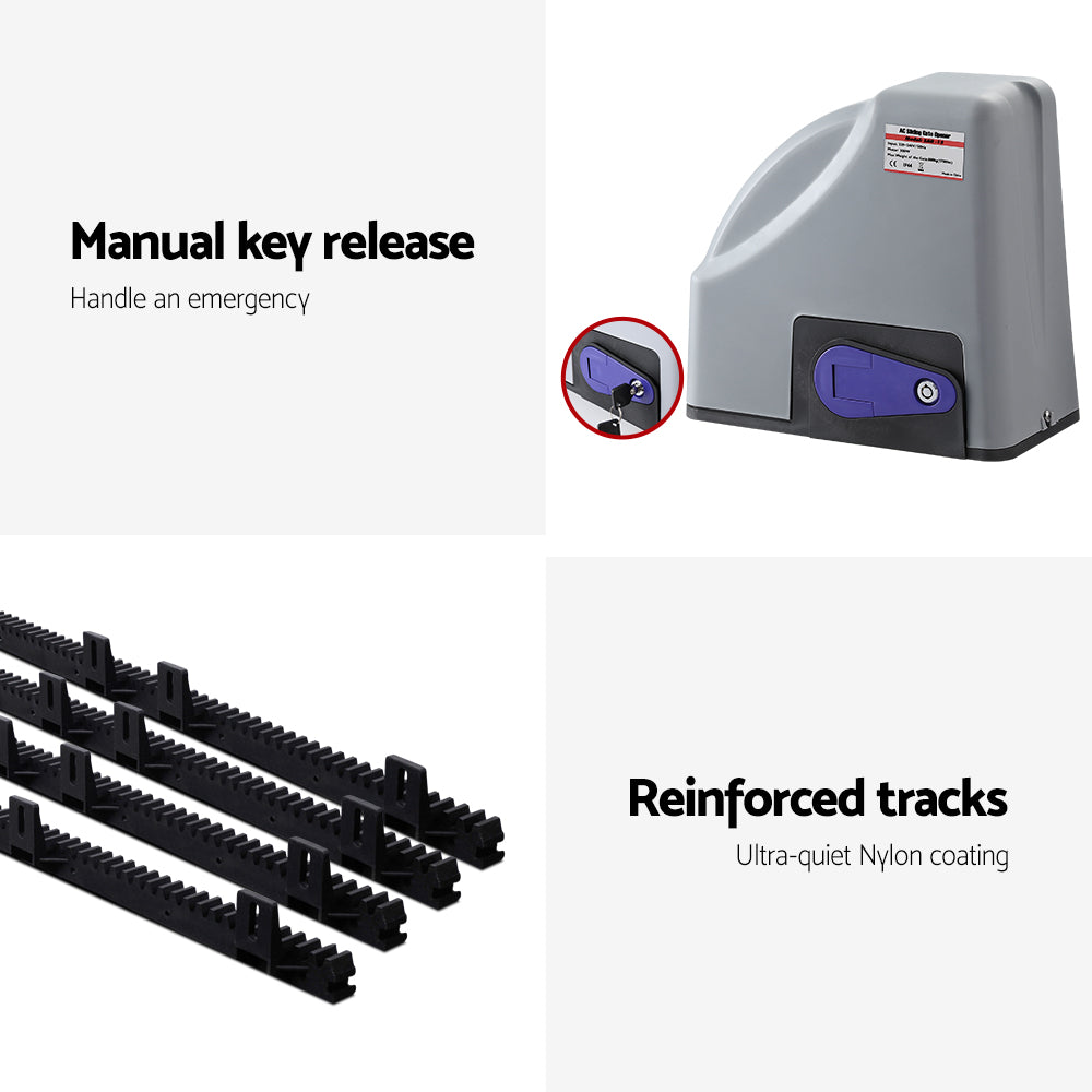 LockMaster 4M 800KG Automatic Sliding Gate Opener Kit
