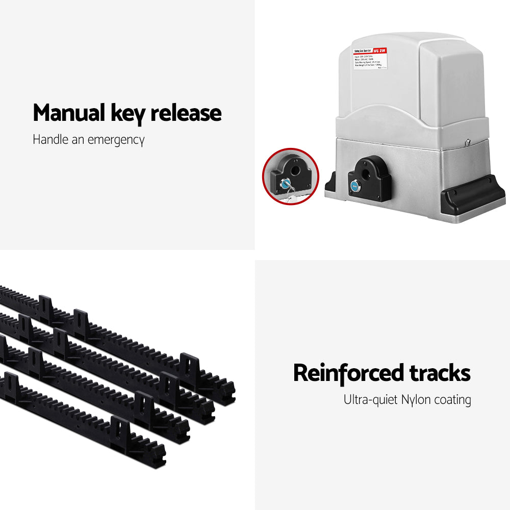 LockMaster 800KG Electric Sliding Gate Opener 4M Keypad
