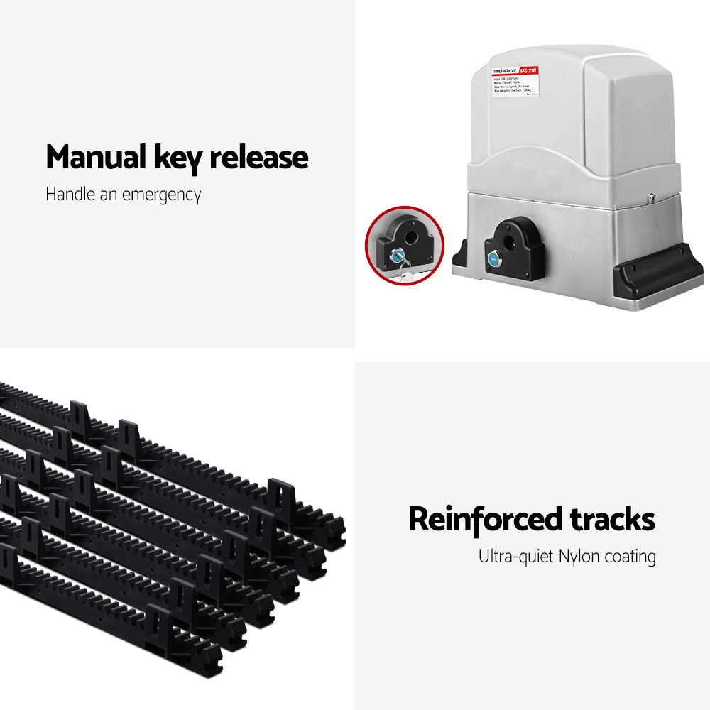 LockMaster 800KG 6M Electric Sliding Gate Opener Kit