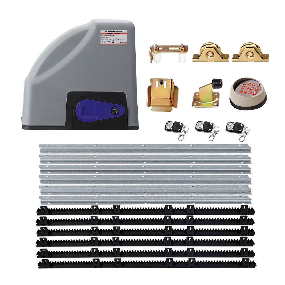LockMaster Electric Sliding Gate Opener 800Kg 6M Hardware Kit