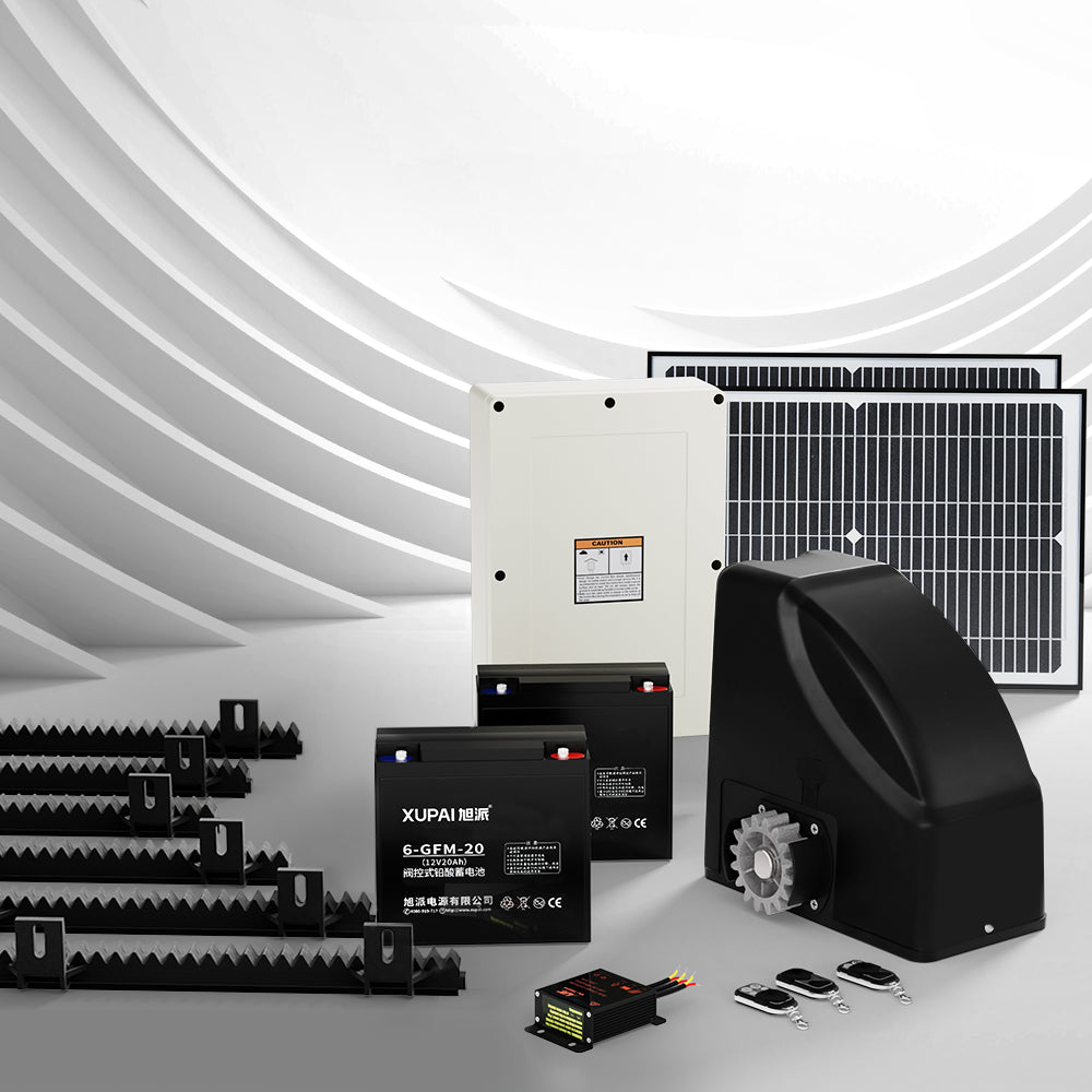 LockMaster 6M 600KG Solar Sliding Gate Opener Kit