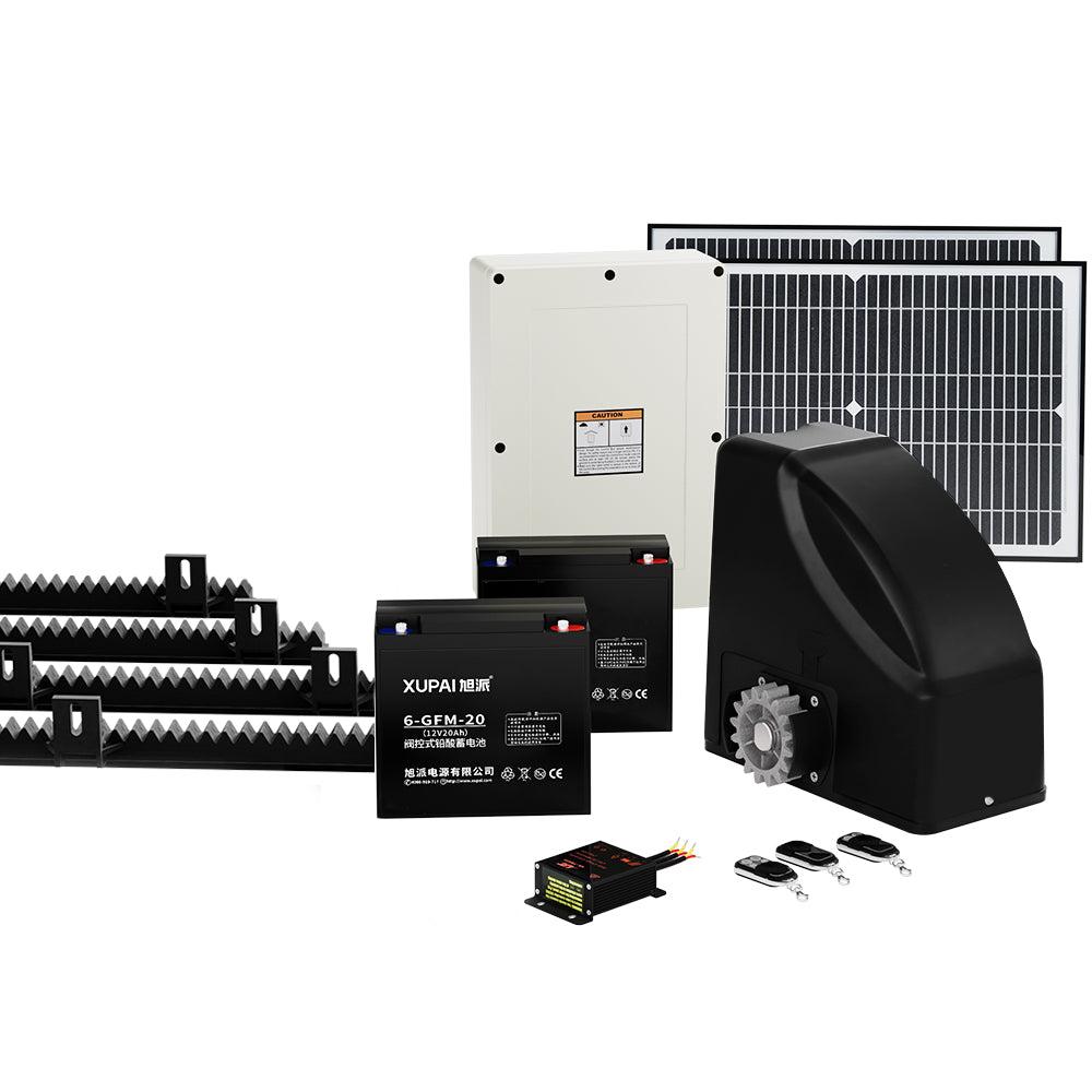 LockMaster Automatic Sliding Gate Opener Kit 40W Solar 600KG