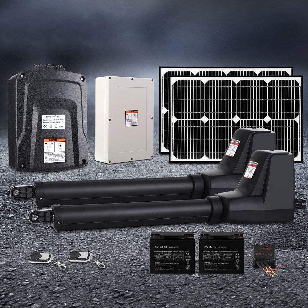 LockMaster Dual Swing Gate Opener 800kg 40W Solar Panel