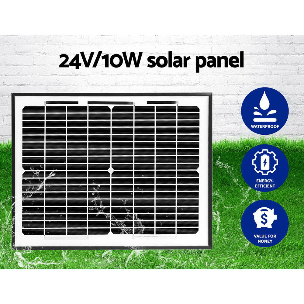 LockMaster Dual Swing Gate Opener 800KG Solar-Powered 10W Panel