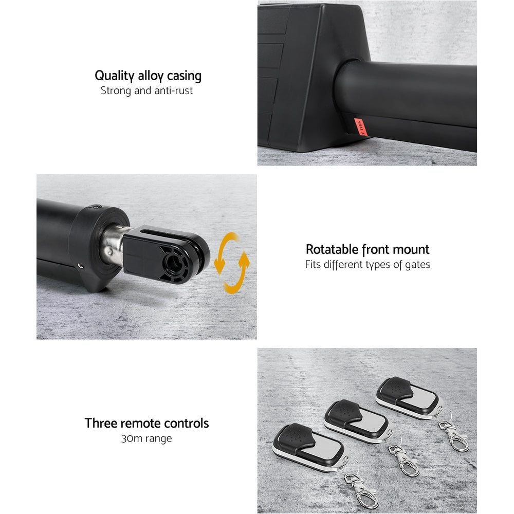 LockMaster Single Swing Gate Opener 10W Solar Automatic Electric 300KG 5M