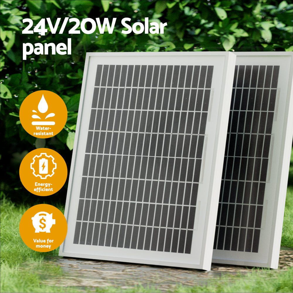 Lockmaster Dual Swing Gate Opener 20W Solar 600KG 10M
