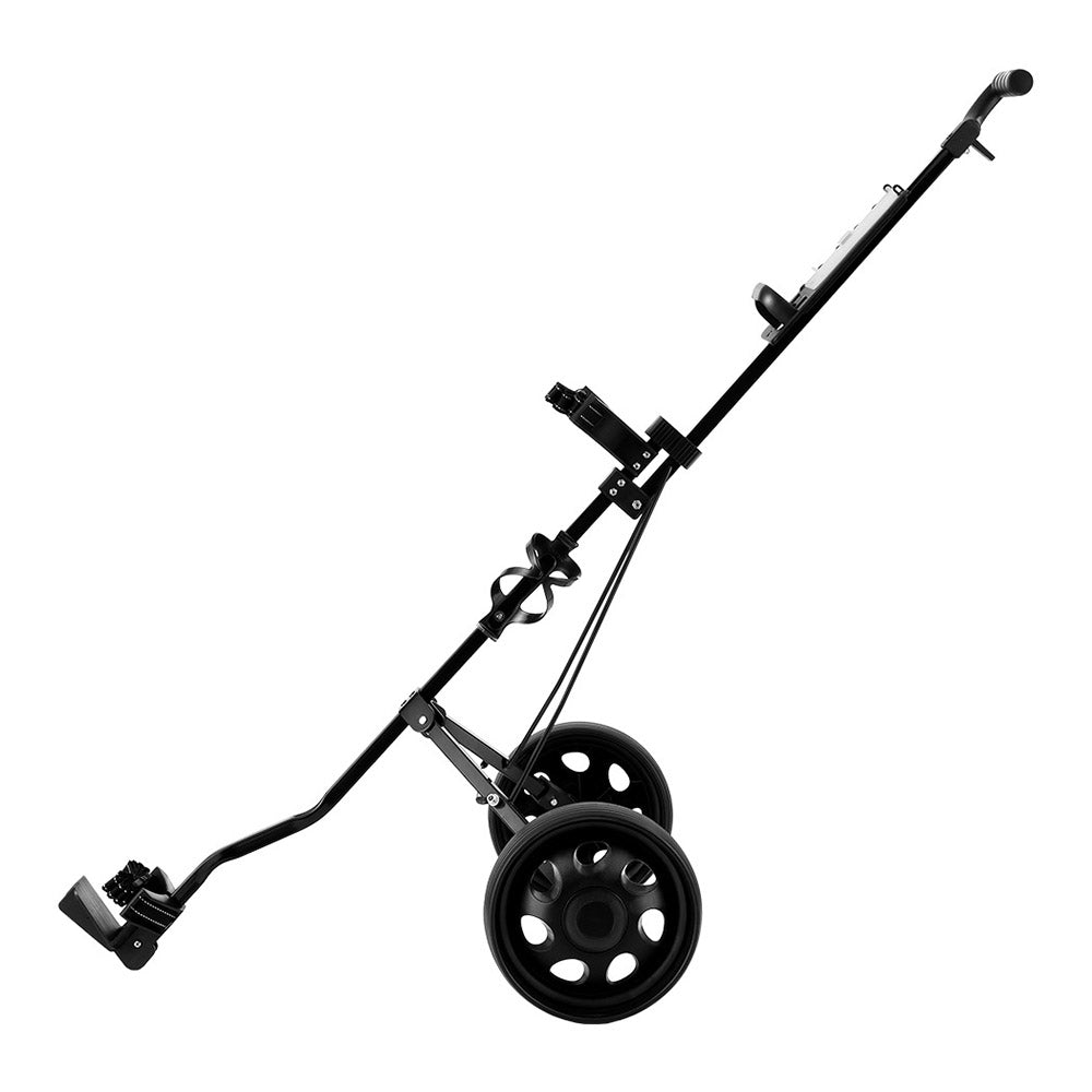 Everfit Golf Buggy Quick Folding Trolley Golf Cart Trolley 2 Wheels Cup Holder