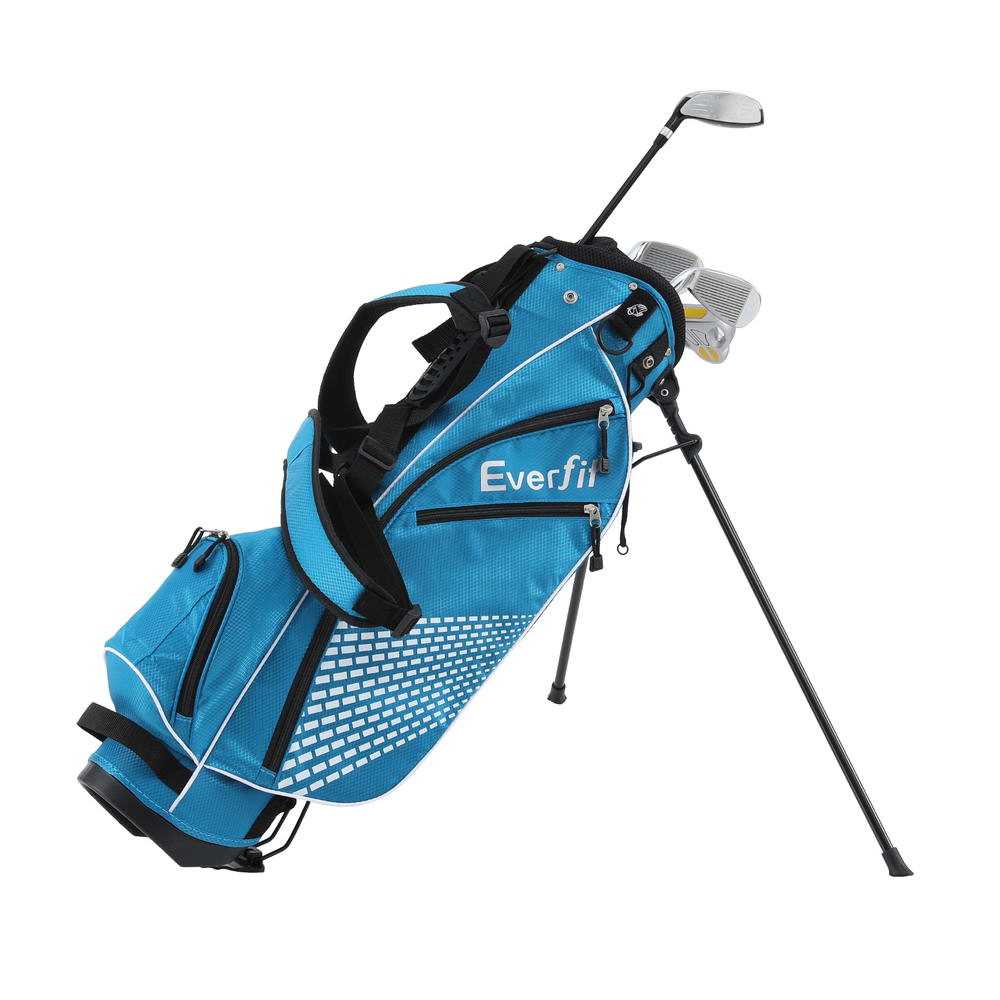 Junior Golf Clubs Set with Stand Bag & Steel Irons - Everfit