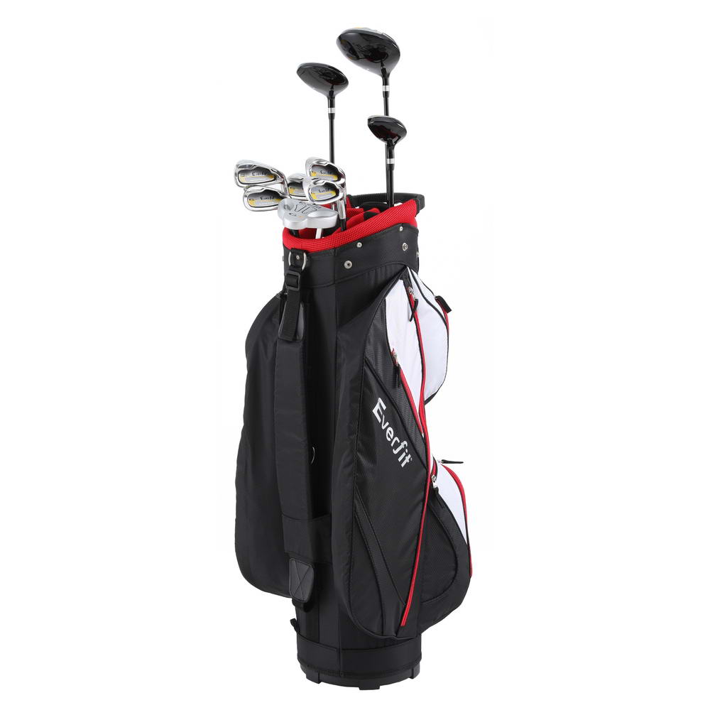 Everfit Men's 10-in-1 Golf Club Set Right Handed Alloy Driver Stand Bag