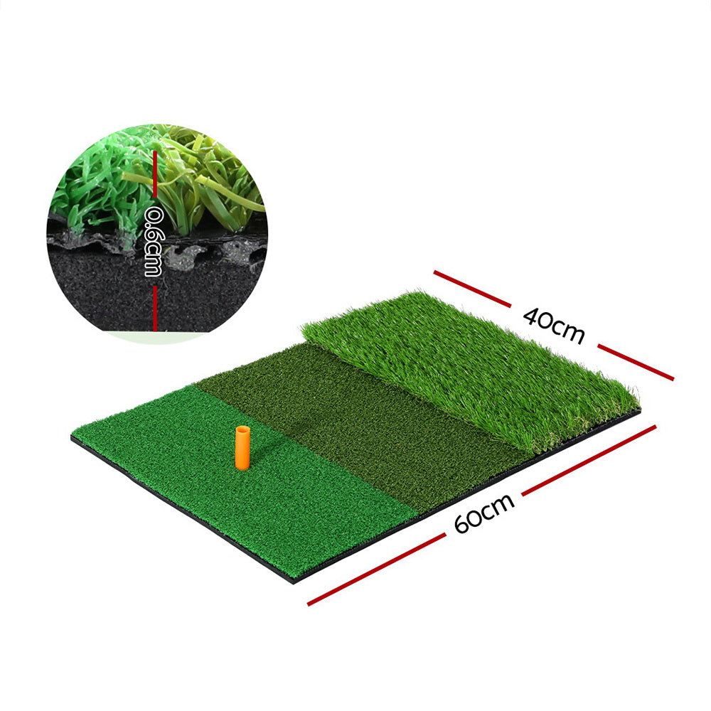 Everfit 40x60cm Golf Hitting Mat 3-in-1 Portable Training Aid