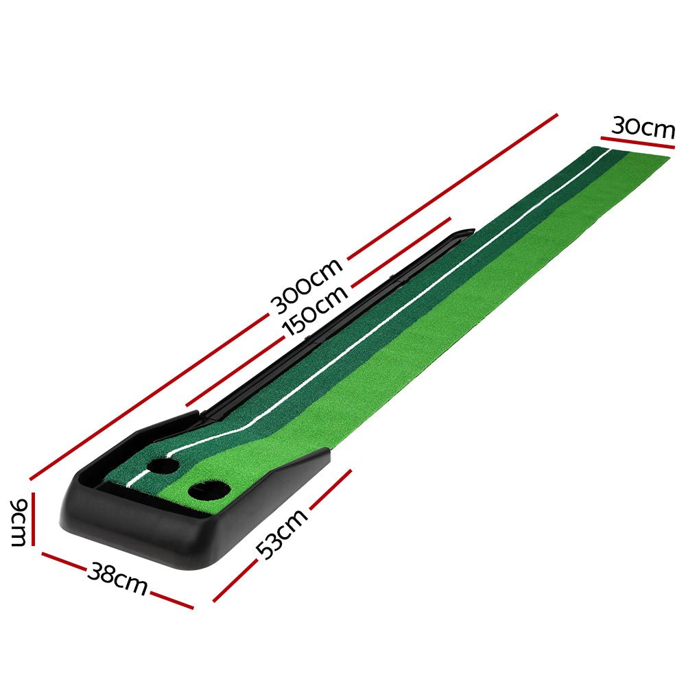 Everfit 3m Golf Putting Mat Auto Return Indoor Outdoor Training