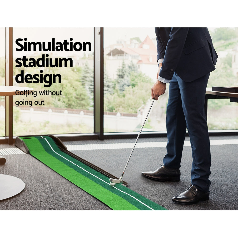 Everfit 3m Golf Putting Mat Auto Return Indoor Outdoor Training