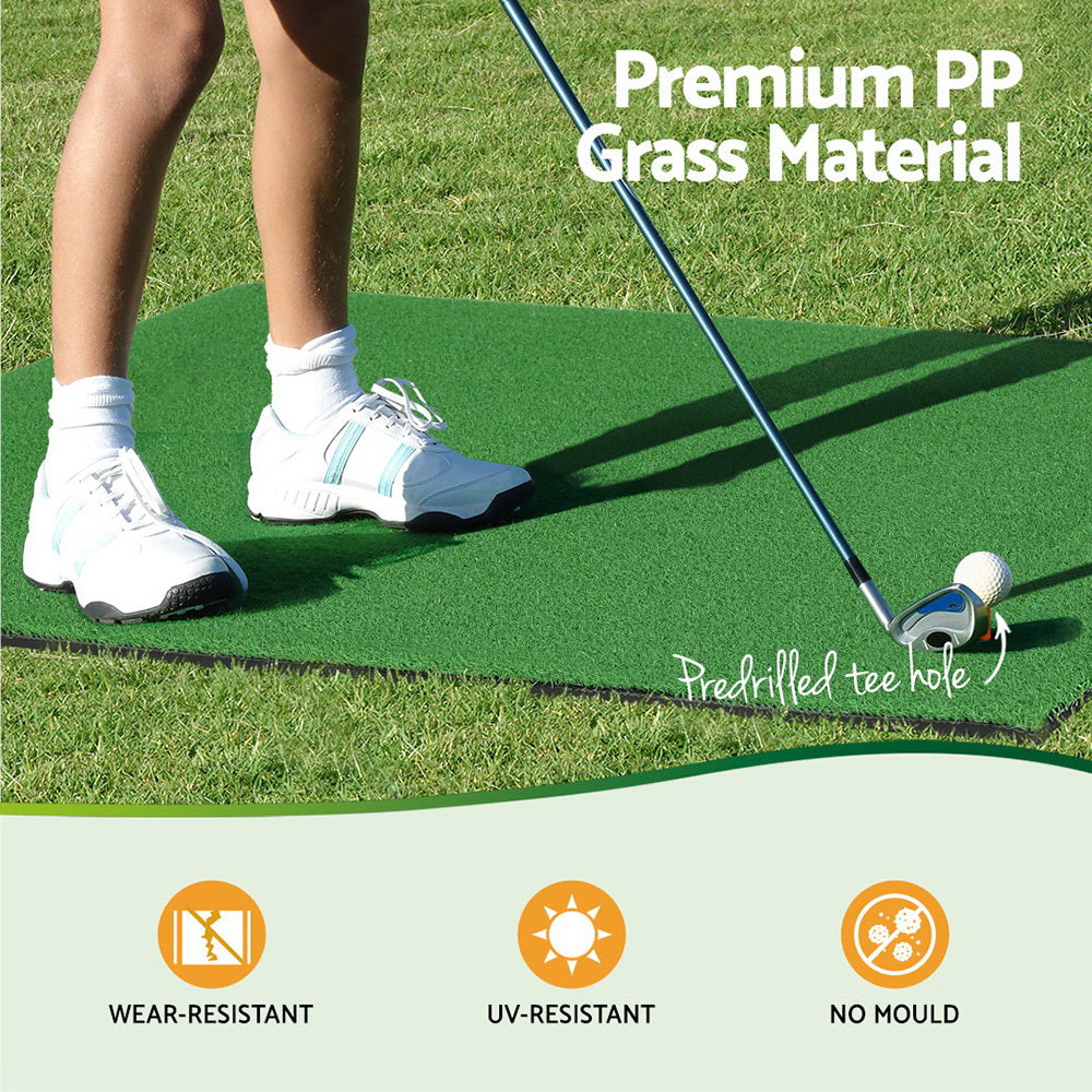 Everfit 100x125cm Golf Hitting Mat Portable Practice Training Aid Green