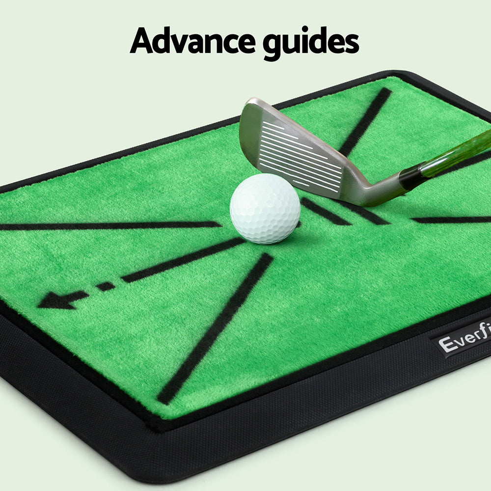 Everfit 44x33cm Golf Hitting Mat Swing Path Feedback Green