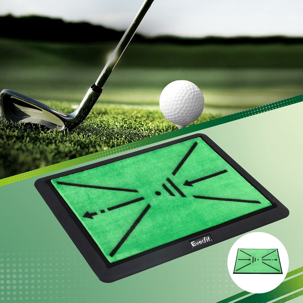 Everfit 44x33cm Golf Hitting Mat Swing Path Feedback Green
