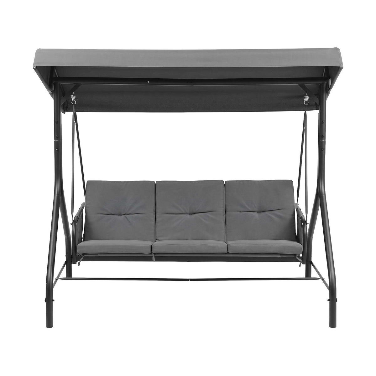 Gardeon Outdoor Swing Chair with Canopy Convertible Hanging Bed Grey
