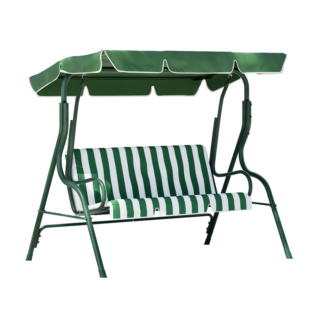 Water-Resistant 3 Seater Outdoor Swing Chair with Canopy