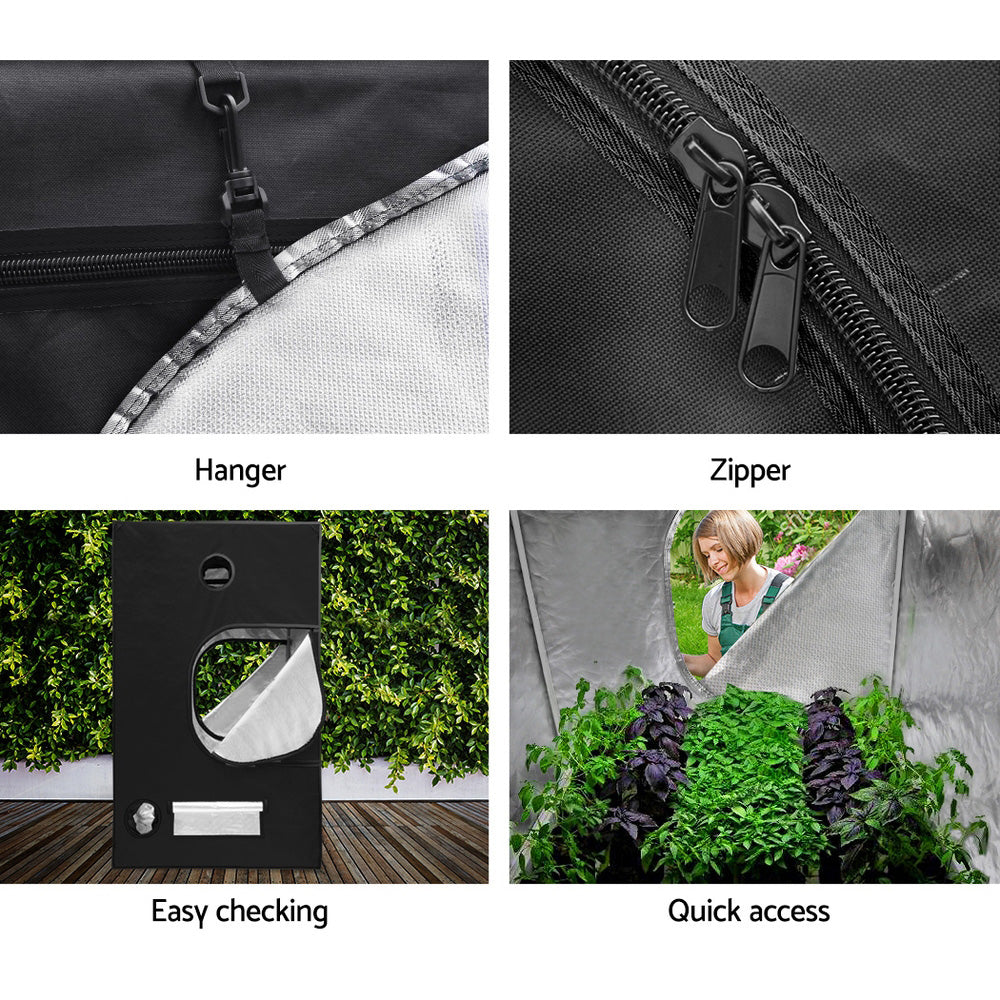 Greenfingers 1.2M Hydroponics Grow Tent Kit Black