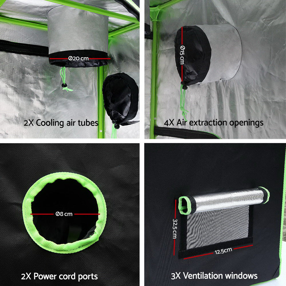 Green Fingers 120x60x150CM Hydroponics Grow Tent Indoor Plant Room