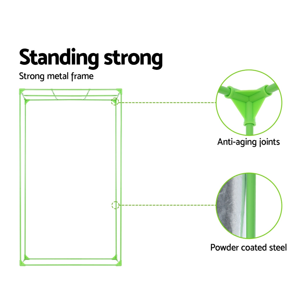 Greenfingers 120x60x210CM Adjustable Hydroponics Grow Tent Industrial Grey