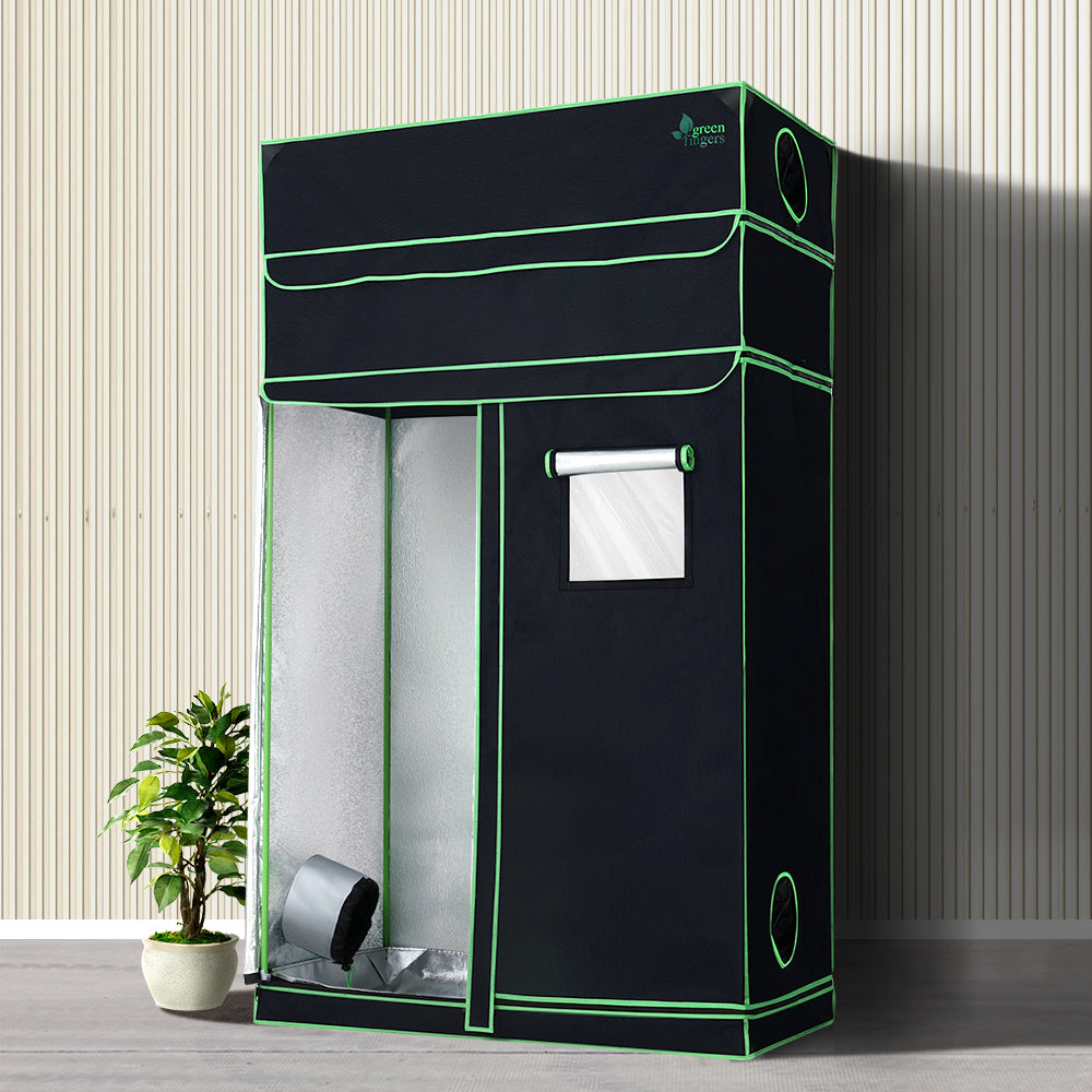 Greenfingers 120x60x210CM Adjustable Hydroponics Grow Tent Industrial Grey