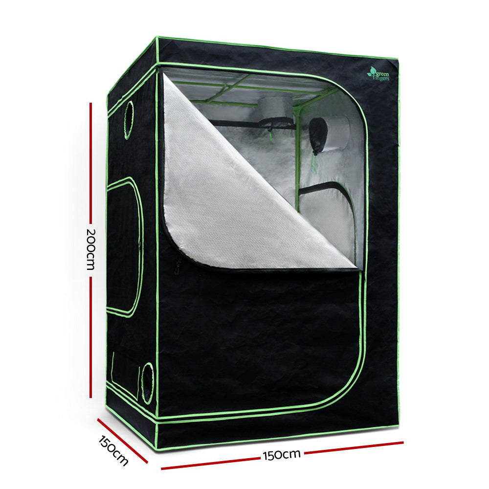 Green Fingers 1.5x1.5x2M Hydroponic Grow Tent Indoor Plant System