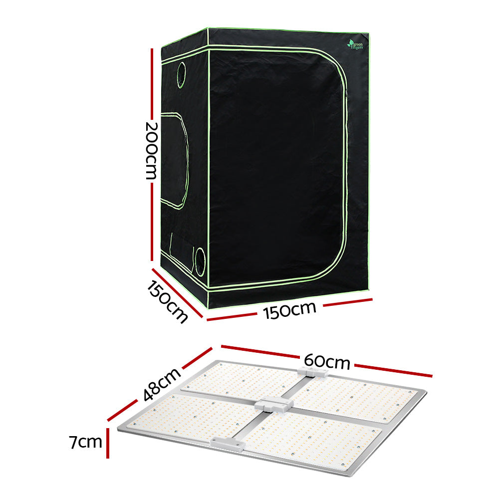 Green Fingers 1.5M Grow Tent Kit 4500W LED Full Spectrum