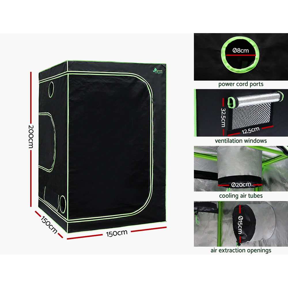 Green Fingers 1.5M Grow Tent Kit 4500W LED Full Spectrum
