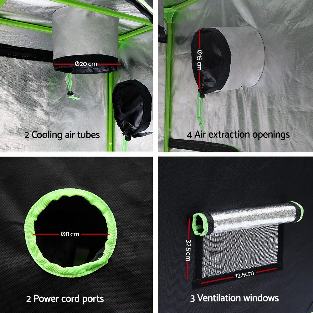 Green Fingers Hydroponics Grow Tent 90x50x160CM Indoor Plant Room System
