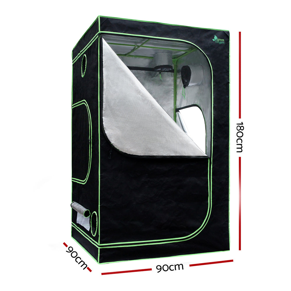 Greenfingers 0.9x0.9x1.8M Hydroponics Grow Tent 1680D Indoor Plant System