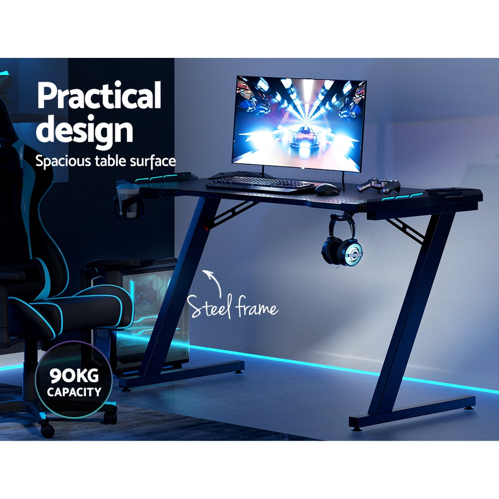 Artiss 120CM Gaming Desk RGB LED Black