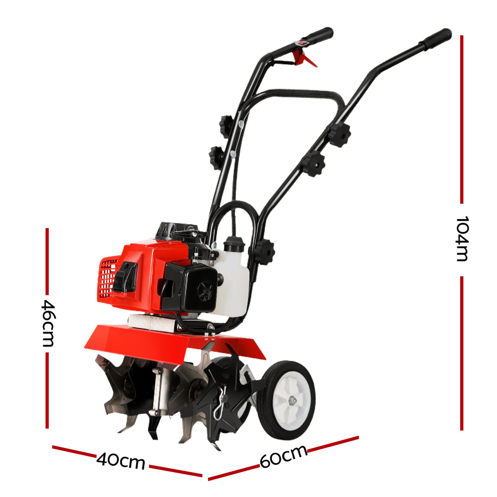 Giantz 88CC Garden Tiller 4-Blade Rotary Hoe