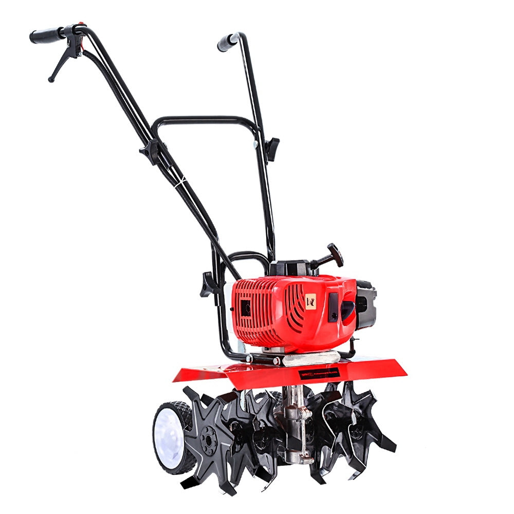 Giantz 65cc Petrol Tiller Rotary Hoe Garden Cultivator 6 Blades