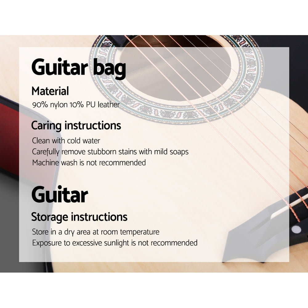 Alpha 38" Acoustic Guitar Wooden Steel String Cutaway