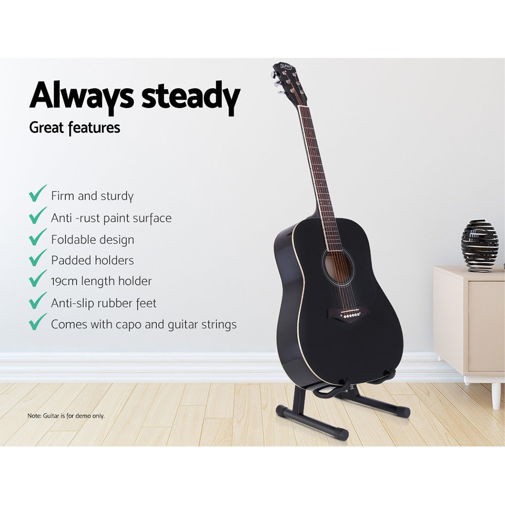 Alpha Folding Guitar Stand Portable Rack Black