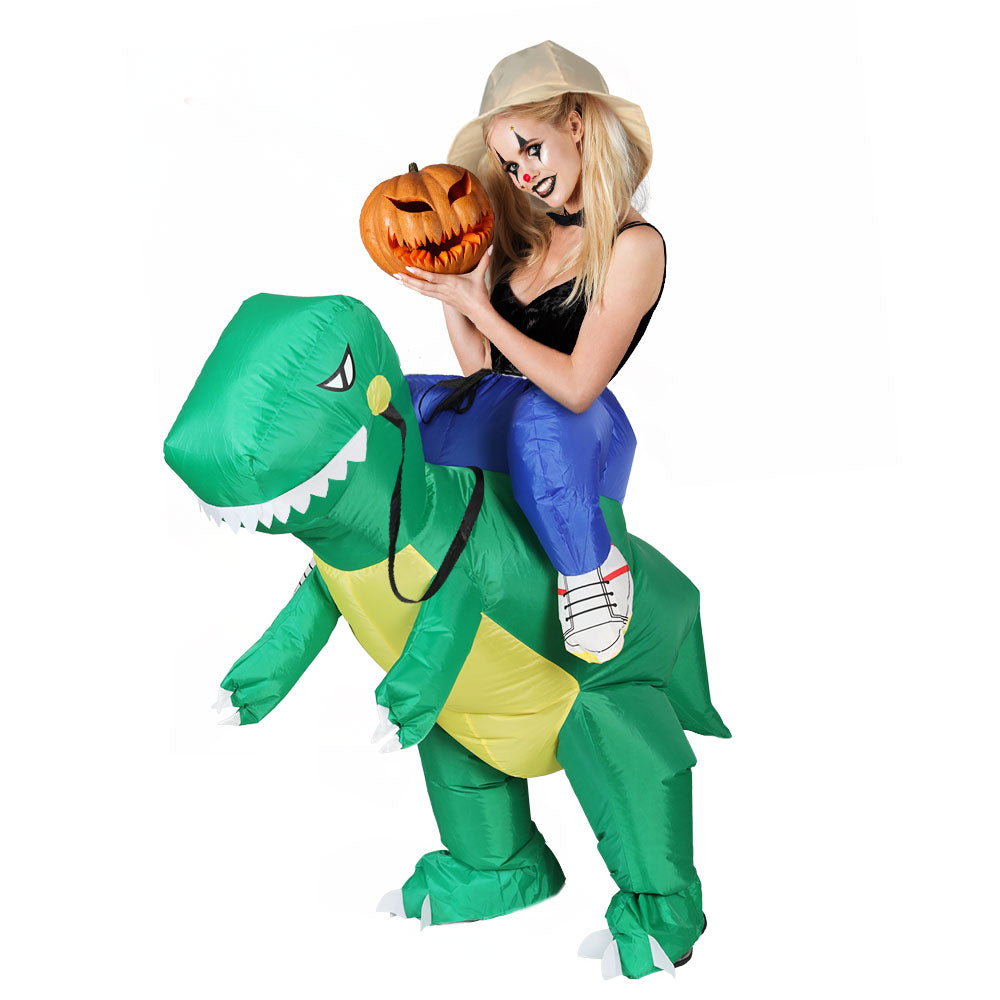 Inflatable Dinosaur Costume Adult Fancy Dress Green