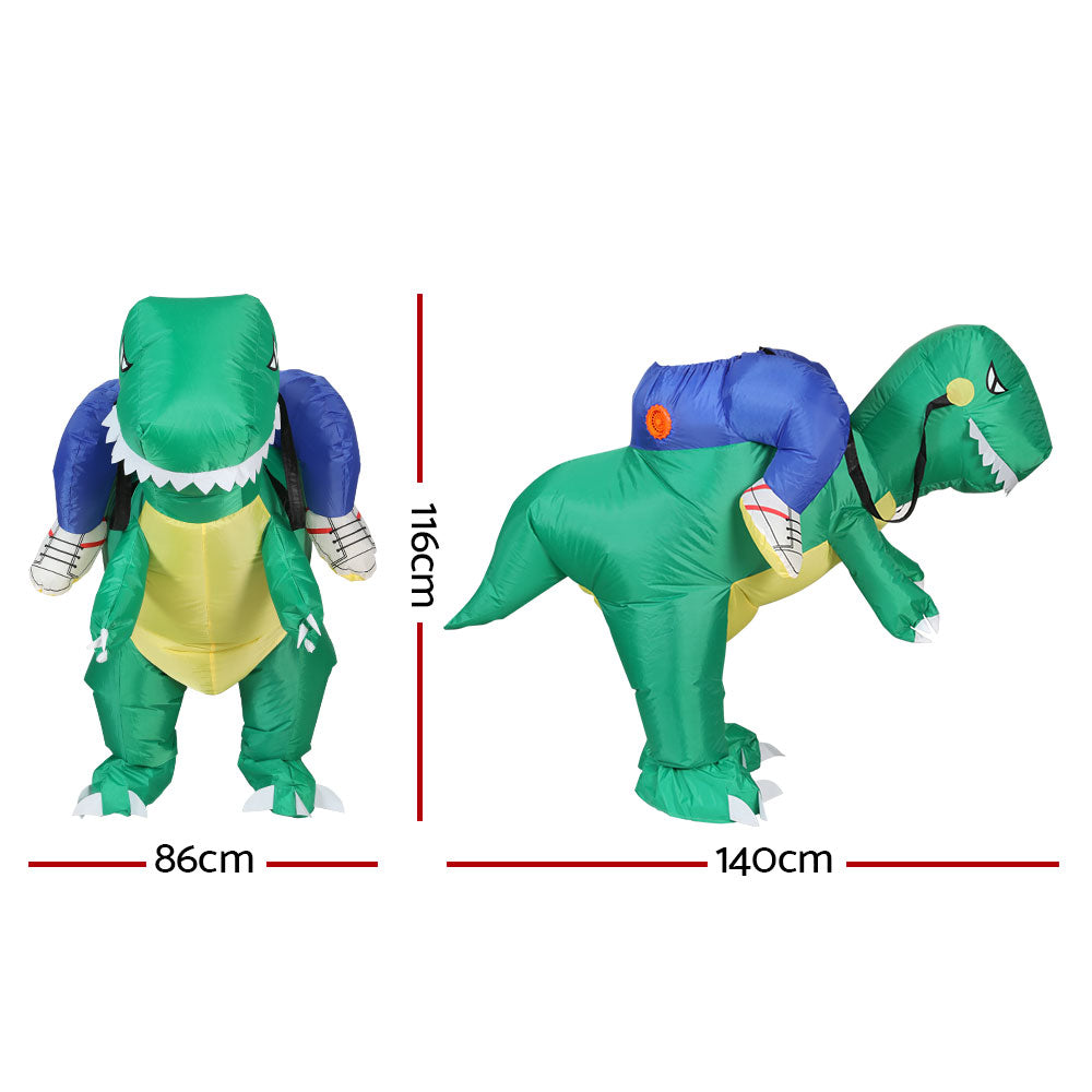Inflatable Dinosaur Costume Adult Fancy Dress Green