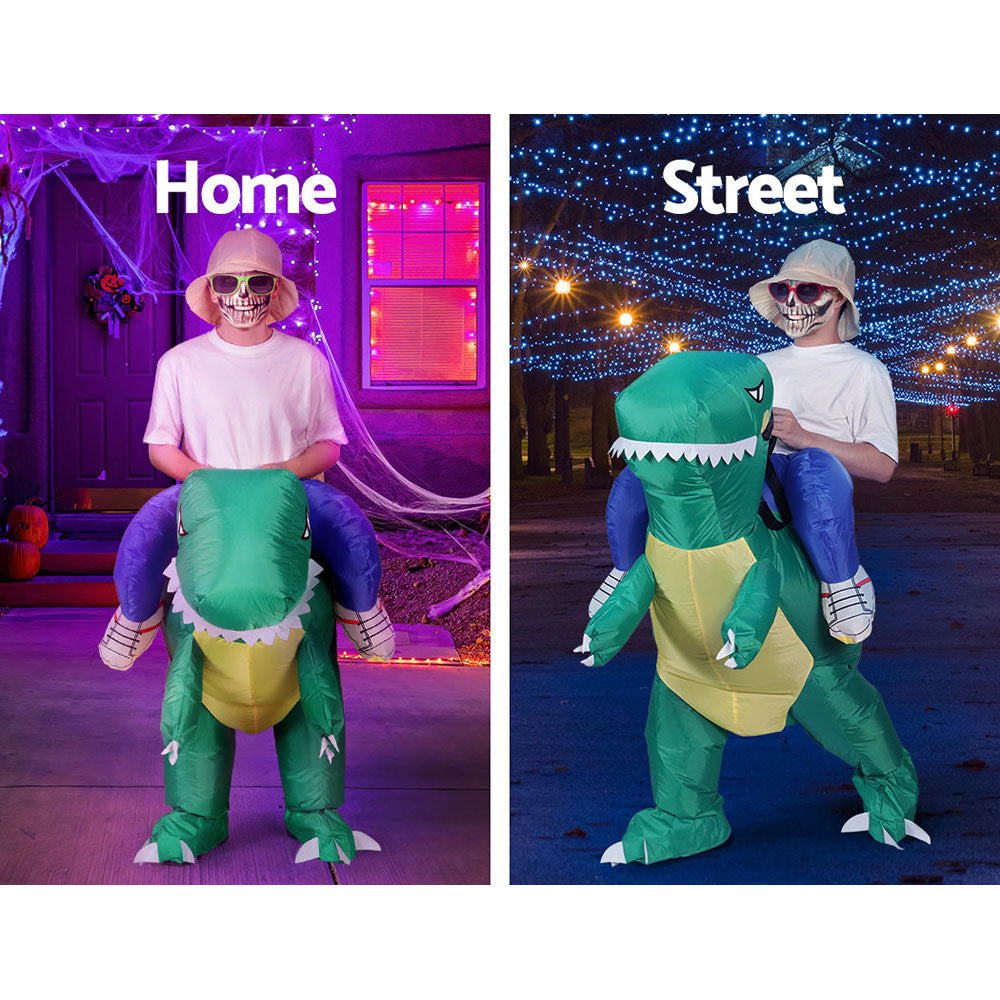 Inflatable Dinosaur Costume Adult Fancy Dress Green
