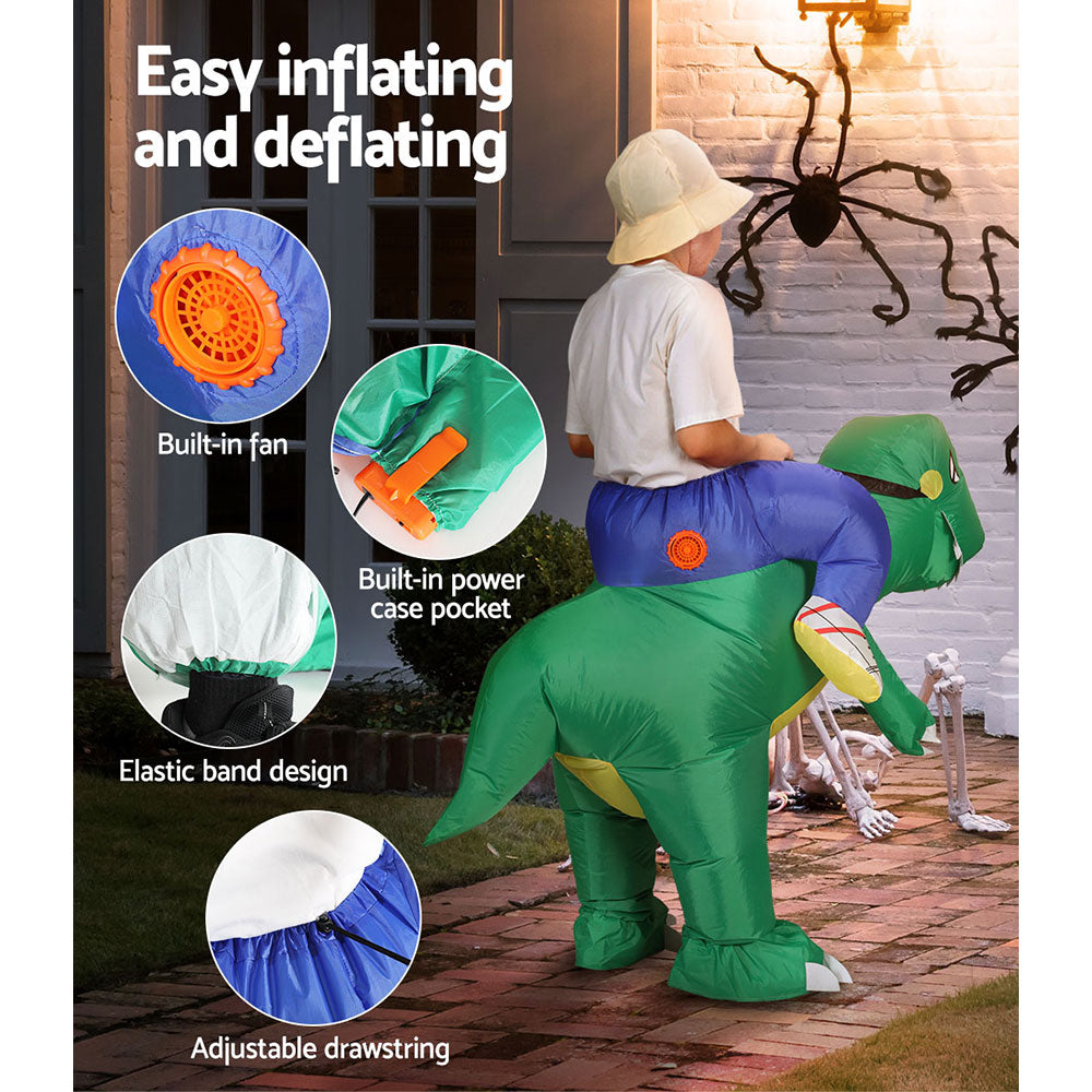 Inflatable Dinosaur Costume Adult Fancy Dress Green