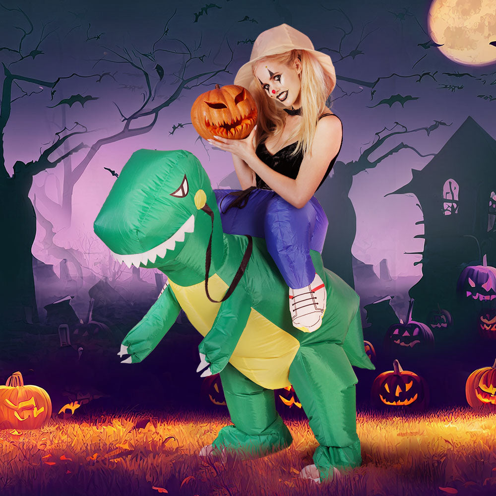 Inflatable Dinosaur Costume Adult Fancy Dress Green