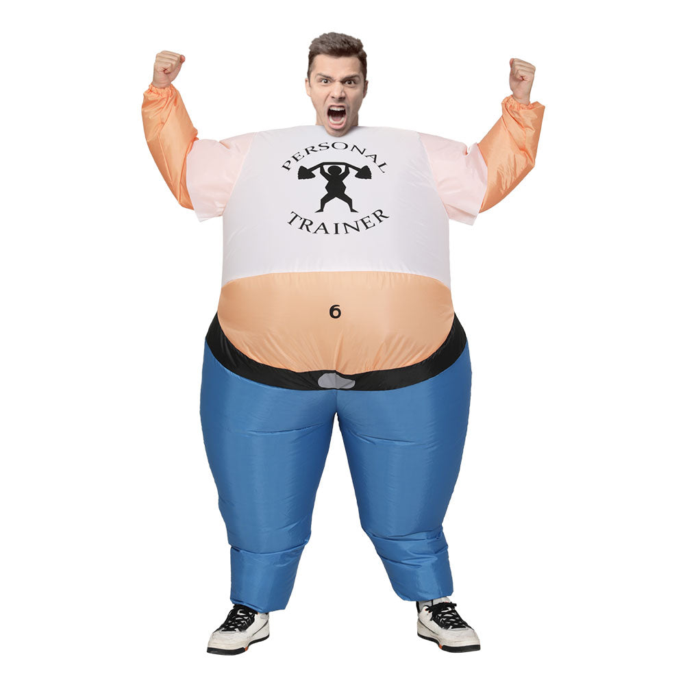Samson Inflatable Costume 1.5m Adult Unisex Blue Halloween Cosplay