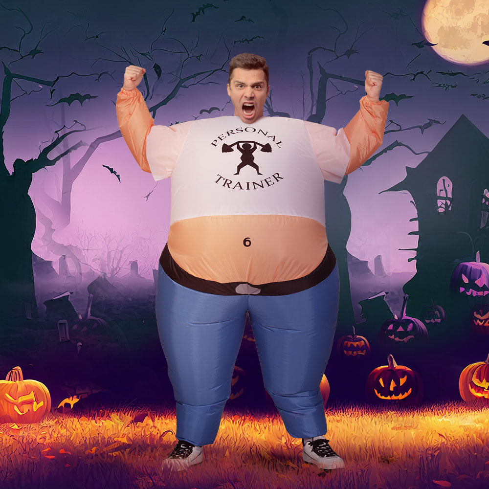 Samson Inflatable Costume 1.5m Adult Unisex Blue Halloween Cosplay