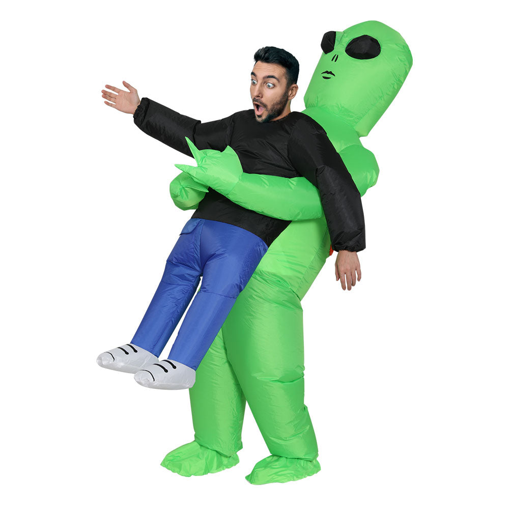 Inflatable Green Alien Costume Adult Unisex Halloween Cosplay