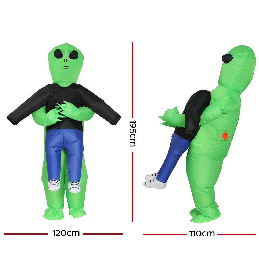 Inflatable Green Alien Costume Adult Unisex Halloween Cosplay